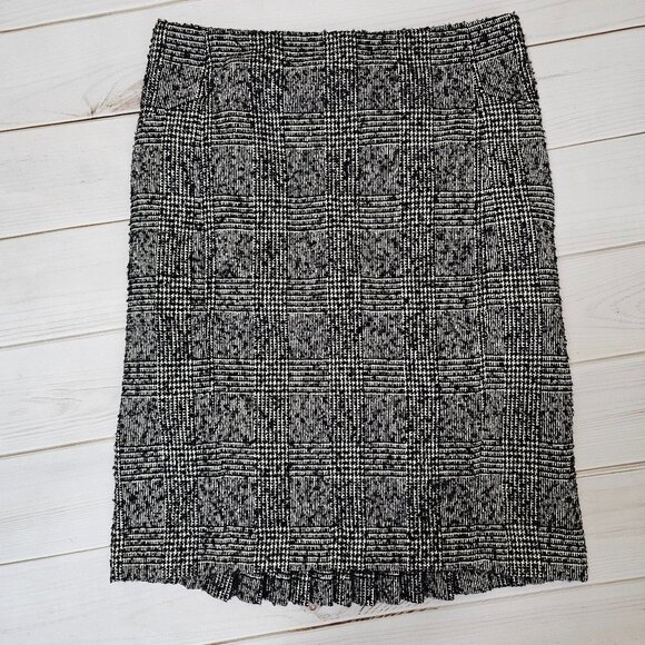 EXPREE DESIGN STUDIO Wool Blend Tweed Boucle Suit Vest Skirt Set~Size 6 - Picture 10 of 16